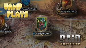 Raid Shadow Legends Spider S Den Vamp Plays Https Youtu Be Cz3q1ahlwsm Shadow Play Raid