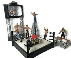 Wwe Action Figure Wrestling Figures Plus Ring Ladder Catapult Table Chair Wwe In 2020 Wwe Action Figures Wwe Toys Action Figures