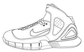 Nike women basketball shoes coloring page : Nike Basketball Shoes Coloring Pages To Printable Pictures Ecolorings Info