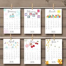 Printable 2015 Calendar Doodle Wall Calendar Desk Calendar Illustrations Calendar 4 X 6 Month Year Gift Calendar Doodles Desk Calendar Illustration Doodle Wall