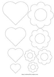 Gabarit Cœurs Et Fleurs A Telecharger Au Format A4 Et Pdf Gabarits Coeurs Et Fleurs Gabarit Fleur Modele De Fleur Gabarit