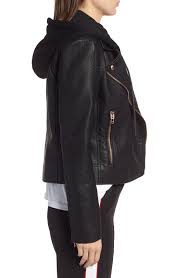 Blanknyc Meant To Be Moto Jacket With Removable Hood Nordstrom Blanknyc Faux Leather Moto Jacket Blanknyc Moto Jacket Leather Jacket With Hood
