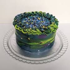 Shop in store or online. Northern Lights Inspired Cake Featuring Baking Time Club Starry Night Sprinkle Mix Suitable For Vegan Gluten Free Halal Cake Creations Cake Vegan Chocolate