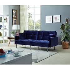 Deantown 70 velvet square arm sofa bed. Royal Blue Sleeper Sofa Wayfair