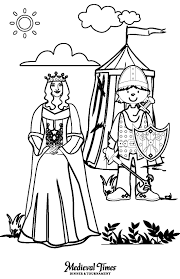 Medieval Times Knight And Queen Coloring Page In 2020 Medieval Times Knights Medieval Times Dinner Coloring Pages