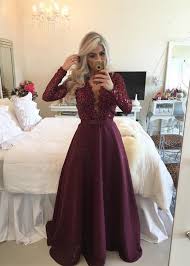 Prom Dress Prom Dresses Long Sleeves Floor Length Formal Occasion Dress With Open Back Bu Prom Dresses With Sleeves Purple Prom Dress Long Evening Dresses Prom