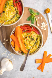 Tender, naturally sweetened carrot cake bites with dates, carrots, walnuts, cinnamon, and coconut flour! Golden Savory Oatmeal Gluten Free Vegan From My Bowl