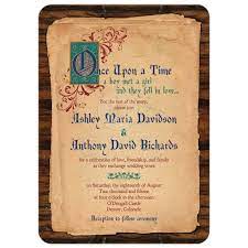 Fairy Tale Wedding Invitation Medieval Once Upon A Time Fairytale Wedding Invitations Disney Invitations Wedding Invitations Online
