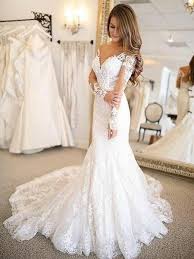 Sweep Brush Appliques Trumpet Mermaid Long Sleeves Hall Wedding Dress Wedding Dress Sleeves Long Wedding Dresses Wedding Dress Long Sleeve