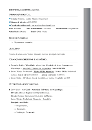 Seja em papel ou em formato digital, um curriculum vitae bem redigido permite que se apresente e destaque o seu percurso profissional de forma a chamar a atenção. Curriculum Vitae J J Macuacua Actualizado 1