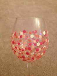 Diy Wine Glasses With Pencil Erasers Buy Acrylic Paint I Used Apple Barrel Brand But Would Recommend Fo Wine Glass Crafts Diy Arts And Crafts Valentines Wine