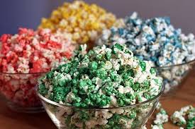 Homemade Microwave Colored Popcorn Recipe Colored Popcorn Popcorn Recipes Food