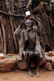 Old Man 1 Spinning Konso Ethiopia Spinning Wool Spinning Yarn Spinning