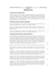 I N D I C E PRIMERA SECCION PODER EJECUTIVO SECRETARIA DE GOBERNACION  SECRETARIA DE RELACIONES EXTERIORES SECRETARIA DE HACIENDA
