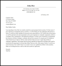 Cover Letter For Supervisor Sample Cover Letter