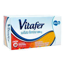 Vitafer 109mg Caixa Com 50 Comprimidos Revestidos