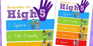 Free High Five How To Deal With Bullying Large Display Poster A2 Anti bullying, arts and crafts, creative, educates kids teens and parents, elementary and middle school, glitter letter, national. free high five how to deal with bullying large display poster a2 australia