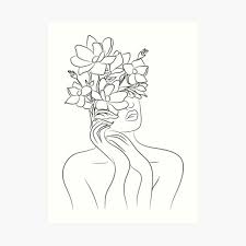 See more ideas about drawings, sketches, art drawings. Outline Silhouette Woman Wall Art Redbubble