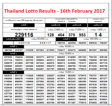 thailand lotto chart 16th february 2017 thailand news and