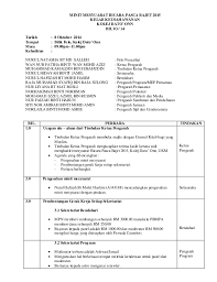 Contoh penulisan minit mesyuarat untuk panitia bahasa melayu. Minit Mesyuarat Bil 3