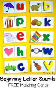 Beginning Letter Sounds Free Matching Cards Beginning Letter Sounds Alphabet Preschool Matching Cards