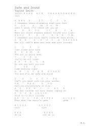 Learn how to play the alphabet song on the guitar. Safe And Sound Notes Taylor Swift