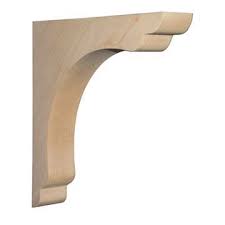 Legacy Signature 10 Inch Scalloped Overhang Bar Bracket Corbel Narrow Corbels Wooden Corbels Wooden Brackets