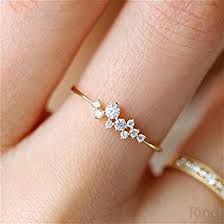 It's a simple way to express yourself and elevate your outfit. Amazon Com Simple 18k Gold Plated Rings For Teen Girls White Studded Eternity Wedding Ring 925 Sterling Silver Plated Engagement Stackable Rings Women Fashion Jewelry Gift For Her Clothing
