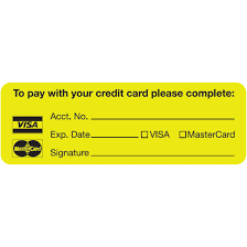 While fake credit card information and number seem like a scary situation, it's actually not something to worry about. To Pay With Your Credit Card Label 3 X1 Fluorescent Chartreuse Map4680