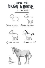 How To Draw A Horse Five Easy Steps Humor Horses Book Drawing