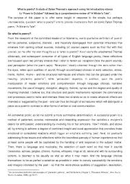 Pdf What Is Poetry A Study Of Dylan Thomas S Approach Using His Introductory Stanza To Poem In October Followed By A Comprehensive Review Of A Winter S Tale Paul G Methven