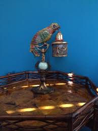 Antique Parrot Lamp The Inspiration For The Tropical Theme This Lamp Was The Nightlight In The Bedroom We Used When We St Tropical Theme Tropical Night Light