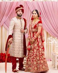 Couple S Wedding Portraits Red Lengha Bride And Groom Jsk Photography Couple Wedding Dress Indian Wedding Dress Bridal Lehenga