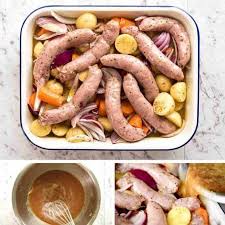 Sausage Bake With Potatoes And Gravy Recipe Sausage Bake Bake Sausage In Oven Sausage Recipes For Dinner