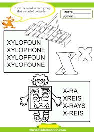 Kids Under 7 Circle The Correct Spelling Of X Words