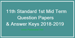 11th Tamil English First Mid Term Question Paper Theni District Padasalai No 1 Educational Website