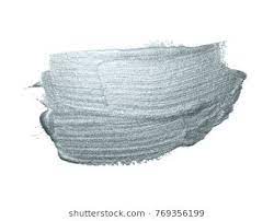 Silver Paint Brush Stroke Or Abstract Dab Smear With Silver Glitter Texture On White Background Isolated Glittering O Paint Brushes Brush Strokes Silver Paint