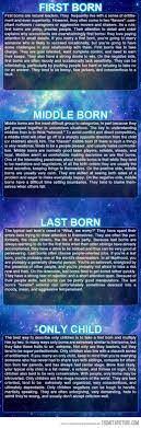 First Born Birth Order Characteristics Chart First Middle Or Last Born Birth Order Interesting Things Fun Facts