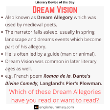 Dream Vision Meaning And Examples Literary Device