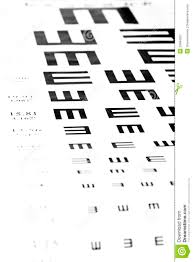 Glasses On Vision Test Chart Stock Image Image Of Optical