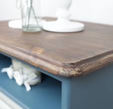 An elderly couple owned the house and all of its outdated furniture. Vintage Side Table Bedside Table Ducal Dark Blue Green Serenity Roots Furniture