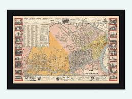 Old Map Of Saigon Ho Chi Minh City Vietnam Vintage Map