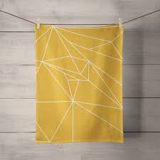 Yellow Geometric Tea Towels Yellow Kitchen Accessories Etsy Yellow Kitchen Accessories Mustard Kitchen Yellow Kitchen