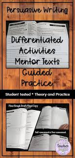 Differentiated Opinion Text Persuasive Writing Home Packet Distance Learning Persuasive Writing Guided Writing Writing Resources