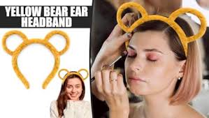 Yellow Bear Ears Headband Adult, Bear Costume for Halloween Festival  Cosplay Party, Bear Headband for Makeup Face Washing : Amazon.ca: Clothing,  Shoes & Accessories