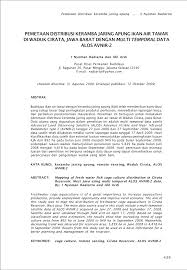 Pdf Pemetaan Distribusi Keramba Jaring Apung Ikan Air Tawar Di Waduk Cirata Jawa Barat Dengan Multi Temporal Data Alos Avnir 2