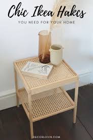 Chic Hacks You Won T Believe Are From Ikea In 2020 Bedside Table Ikea Furniture Hacks Ikea Diy