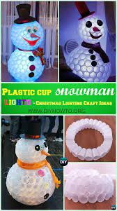 Children of all ages will be fascinated. Diy Plastic Cup Snowman Lights Instruction Diy Christmas Lights Ideas Crafts Christmas Crafts Christmas Projects Diy Christmas Lights