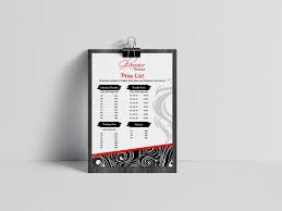 Design Your Price List Or Rate List By Shaangraphics