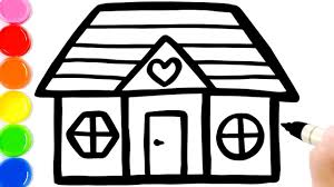 How To Draw A Cute House For Kids Simple House Coloring Page For Kids House Colouring Pages Color Magic Coloring Pages For Kids